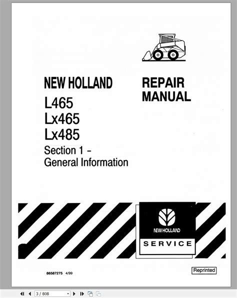 new holland lx465 service manual